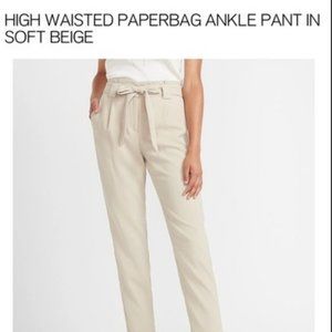 Express High Waisted Paperbag Ankle Pant